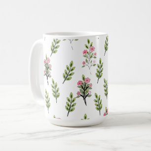 Rosa buketter kaffemugg