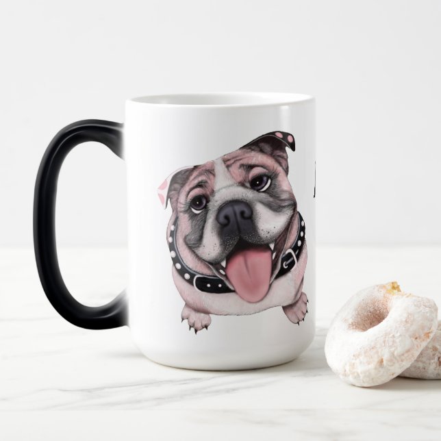 Rosa Bulldog Mugg (Med munk)