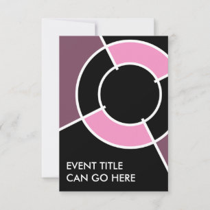rosa bullseye inbjudningar