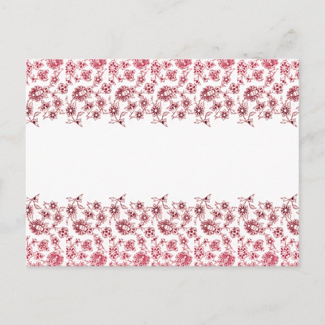 Rosa Bunches of Flowers Vykort (Framsida)