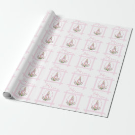 Rosa Bunny Baby Kärlek Baby Shower Presentpapper