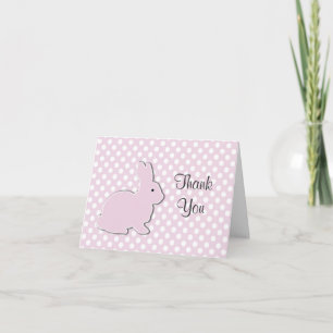 Rosa Bunny Baby Tackkort-kort Tack Kort