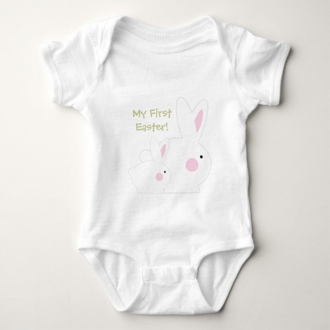 Rosa Bunny Barn Påsk Shirts T-shirt (Framsida)