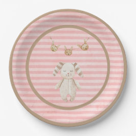 Rosa Bunny Flicka Pastel Rand
