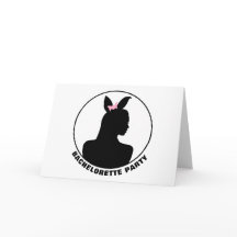 Rosa Bunny Girl Bachelorette Party-inbjudan