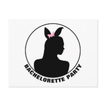 Rosa Bunny Girl Bachelorette Party-inbjudan