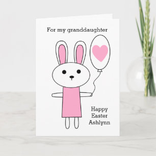 Rosa Bunny Glad påsk farmdotter Helgkort