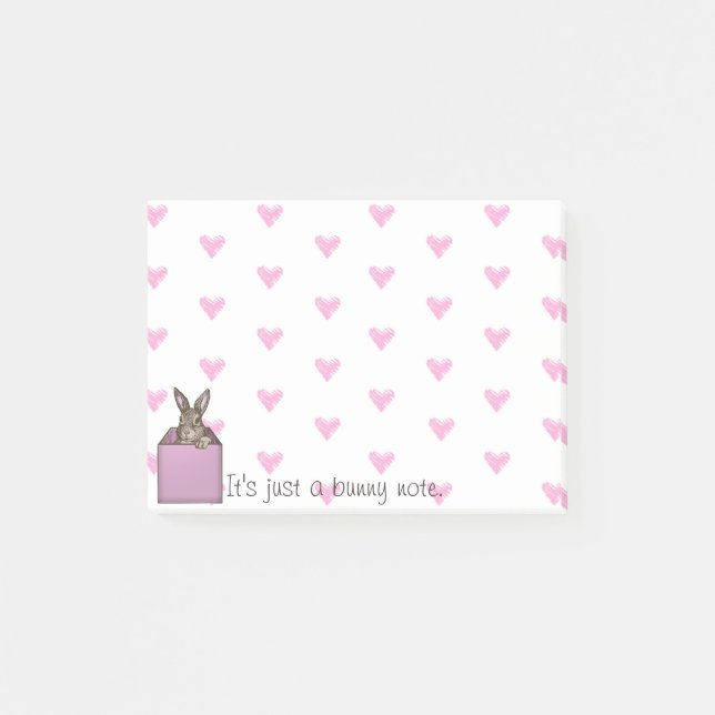 rosa bunny-in-the-box post-it block (Framsida)