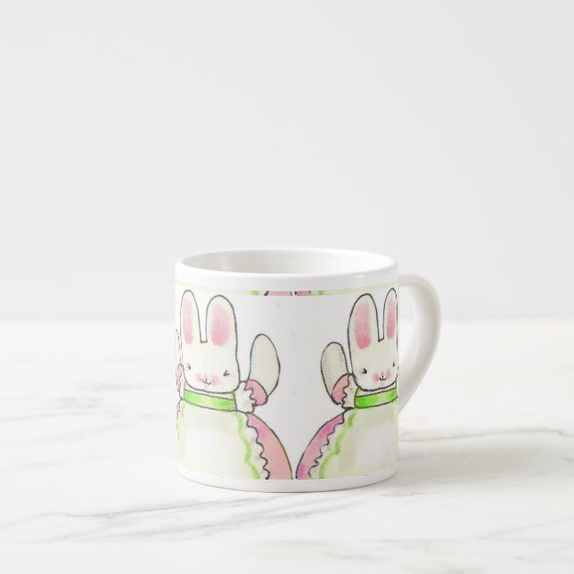 Rosa bunny kopp espressomugg (Framsida höger)