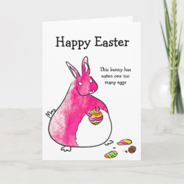 Rosa Bunny Påsk-kort Kort