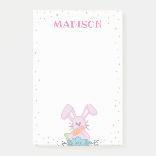 Rosa Bunny Post IT Note Post-it Block (Framsida)