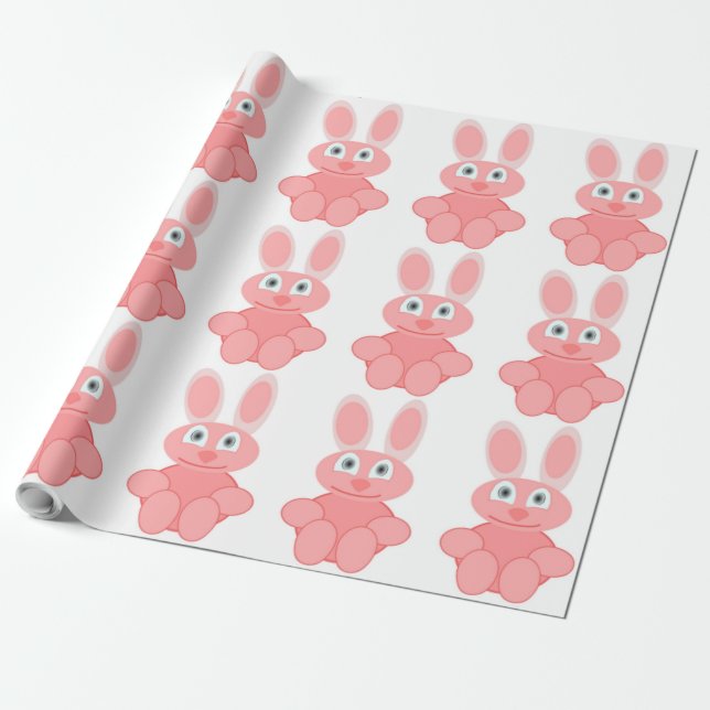 ROSA BUNNY RABBIT PRESENTPAPPER (Utrullad)