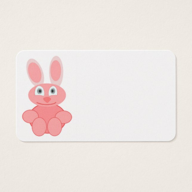 ROSA BUNNY RABBIT VISITKORT (Framsidan)