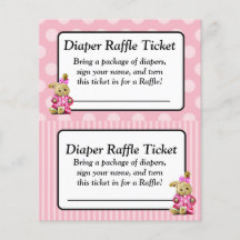 Rosa Bunny Rosa Baby Shower Raffle Biljett