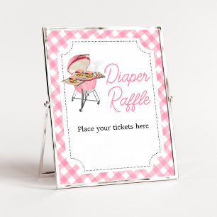 Rosa Burger BBQ Baby Shower Raffle Poster