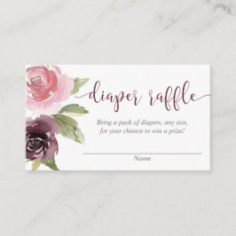  rosa burgundblommor, blare raffkort tilläggskort