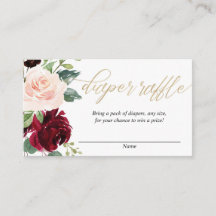 rosa burgundi-guld-raffkort