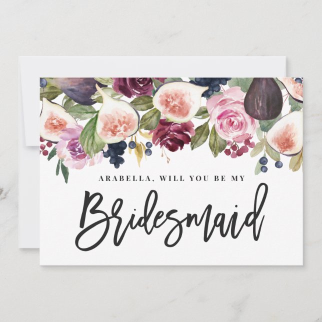 Rosa-, burgundi- och fikonbrider i blommigt (Framsida)