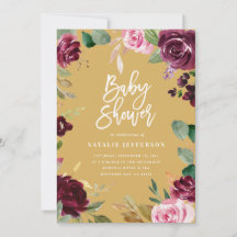 Rosa, burgundy, + blommigt för vattenfärg och skri