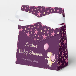 Rosa Burgundy Cute Dragon Girl Baby Shower Presentaskar
