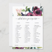 Rosa Burgundy-Flora Vad finns i ditt Purse Game Ca