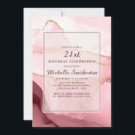 Rosa Burgundy Guld Marble Agate 21:a födelsedagen Inbjudningar<br><div class="desc">Elegant och snyggt rosa,  burgundi och guld marmor/agate 21:a födelsedag för kvinnor. Text är anpassade,  så gör det till ditt eget. Kontakta oss om du behöver hjälp med anpassning eller om du vill begära matchande produkter.</div>