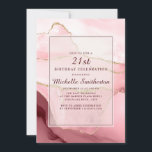 Rosa Burgundy Guld Marble Agate 21:a födelsedagen Inbjudningar<br><div class="desc">Elegant och snyggt rosa,  burgundi och guld marmor/agate 21:a födelsedag för kvinnor. Text är anpassade,  så gör det till ditt eget. Kontakta oss om du behöver hjälp med anpassning eller om du vill begära matchande produkter.</div>