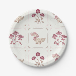 Rosa, Burgundy och Brown Flowers och Ankor