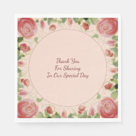 Rosa Burgundy och Grönt Pappersservett