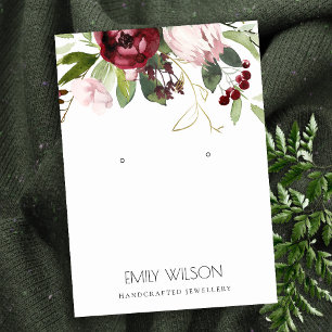  ROSA BURGUNDY PROTEA BLOMMIGT ÖKNING VISNING VISITKORT