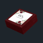 Rosa Burgundy Red 60:e födelsedagsgåva Minnesask<br><div class="desc">Rosa Burgundy Red 60 Birthday Gift-presentbox</div>