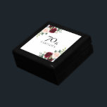 Rosa Burgundy Red 70:e födelsedagsgåva Minnesask<br><div class="desc">Rosa Burgundy Red 70 Birthday Gift-presentbox</div>