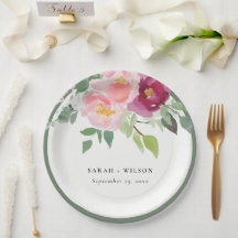 Rosa Burgundy Ro Watercolor Bröllop