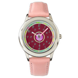 Rosa Burgundy Watch Armbandsur