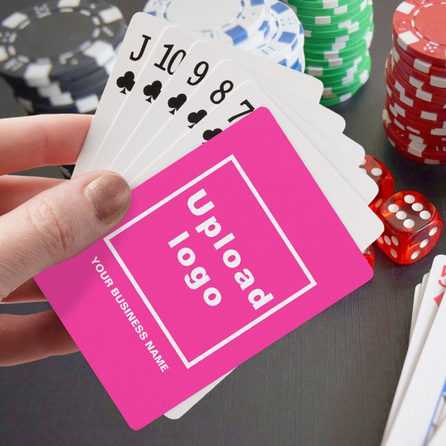 Rosa Business Brand på spelkort (Pink business brand on playing cards)
