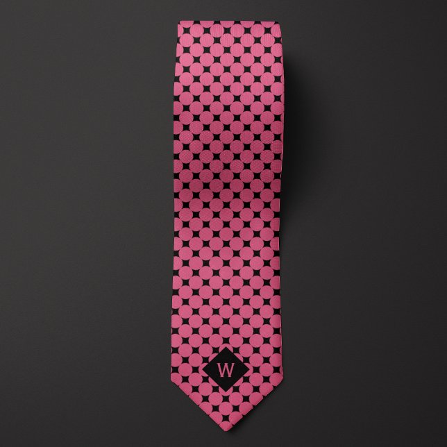 Rosa Business Circles Monogram Slips (Skapare uppladdad)