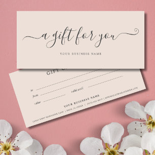 Rosa Business Gift-certifikat enkelt