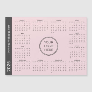 Rosa Business Logotyp 2025 Magnetic Calendar