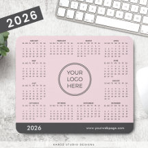 Rosa Business Logotyp 2026 Kalendermusknapp