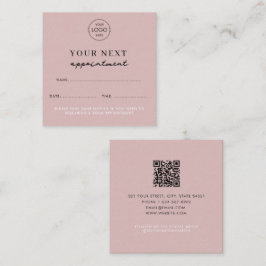 Rosa Business Logotyp Beauty-avtalskort Fyrkantigt Visitkort