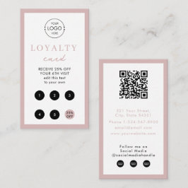 Rosa Business Logotyp QR-kodförmånslån Visitkort