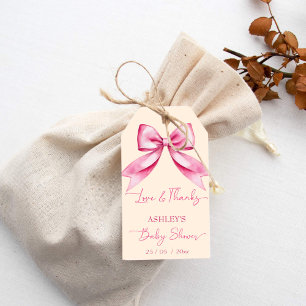 Rosa-busken, babydusch... presentetikett