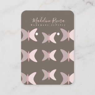 Rosa Butterflies Artisan Earring Visning Cards