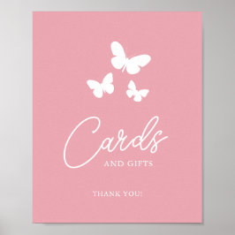 Rosa Butterflies Cards Gifts Möhippa Sign Poster