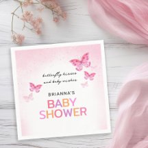 Rosa Butterflies Girly Baby Shower
