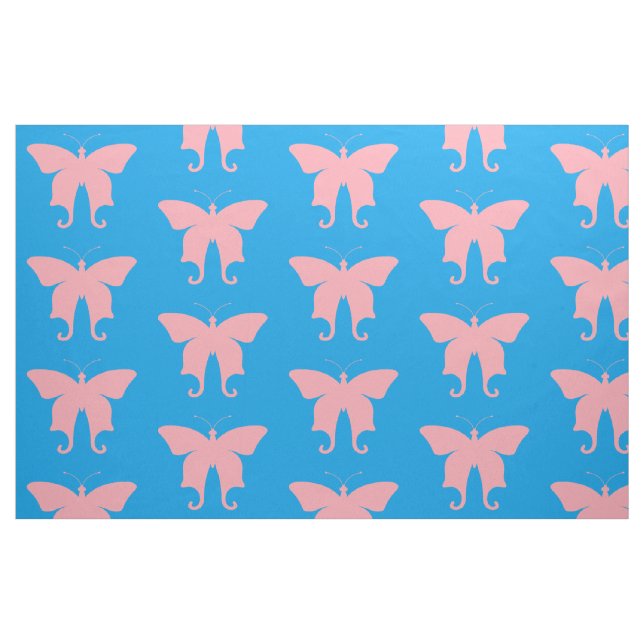 Rosa Butterflies Tyg (Fat Quarter)