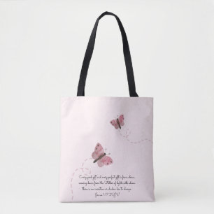 Rosa Butterflies Tygkasse