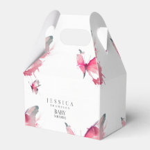 Rosa Butterflies White Baby Shower