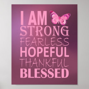Rosa Butterfly Affirmation Poster