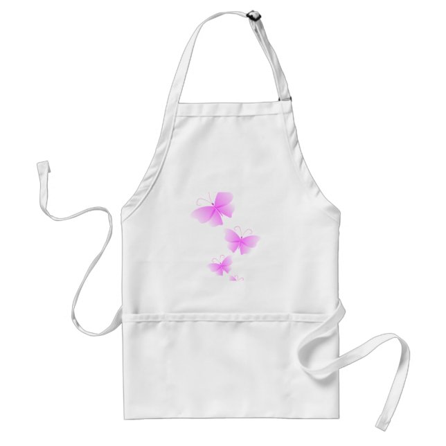 Rosa Butterfly Apron Förkläde (Framsidan)